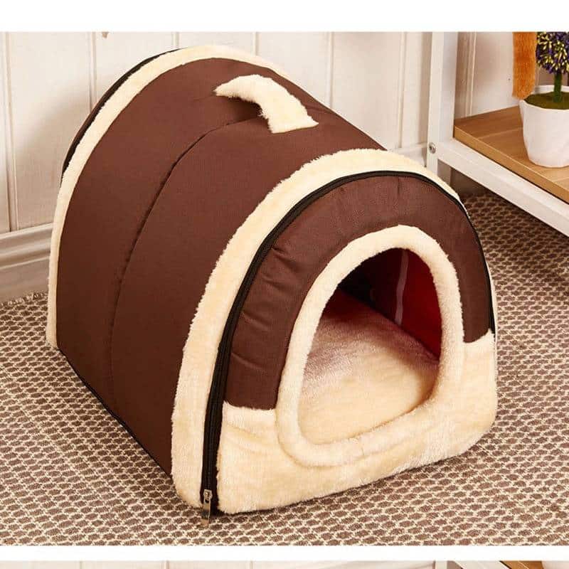 Pet's Collapsible Design Printed Warm Bed