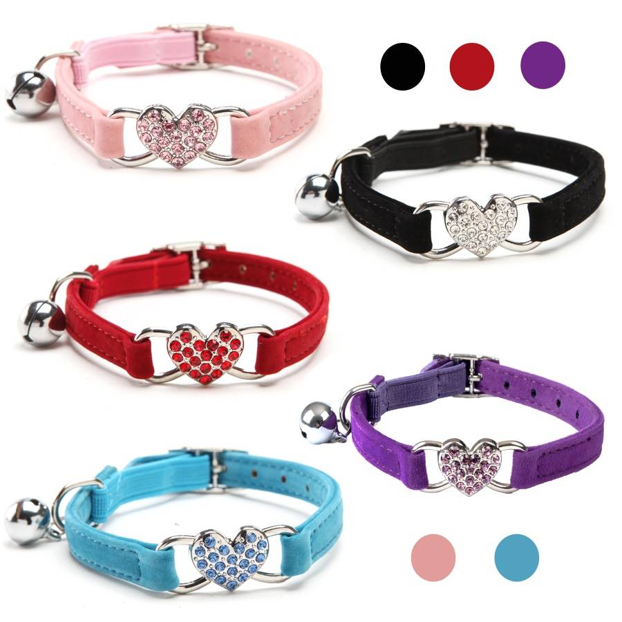 Cats Collar with Bell and Heart-Shaped Decoration  My Pet World Store