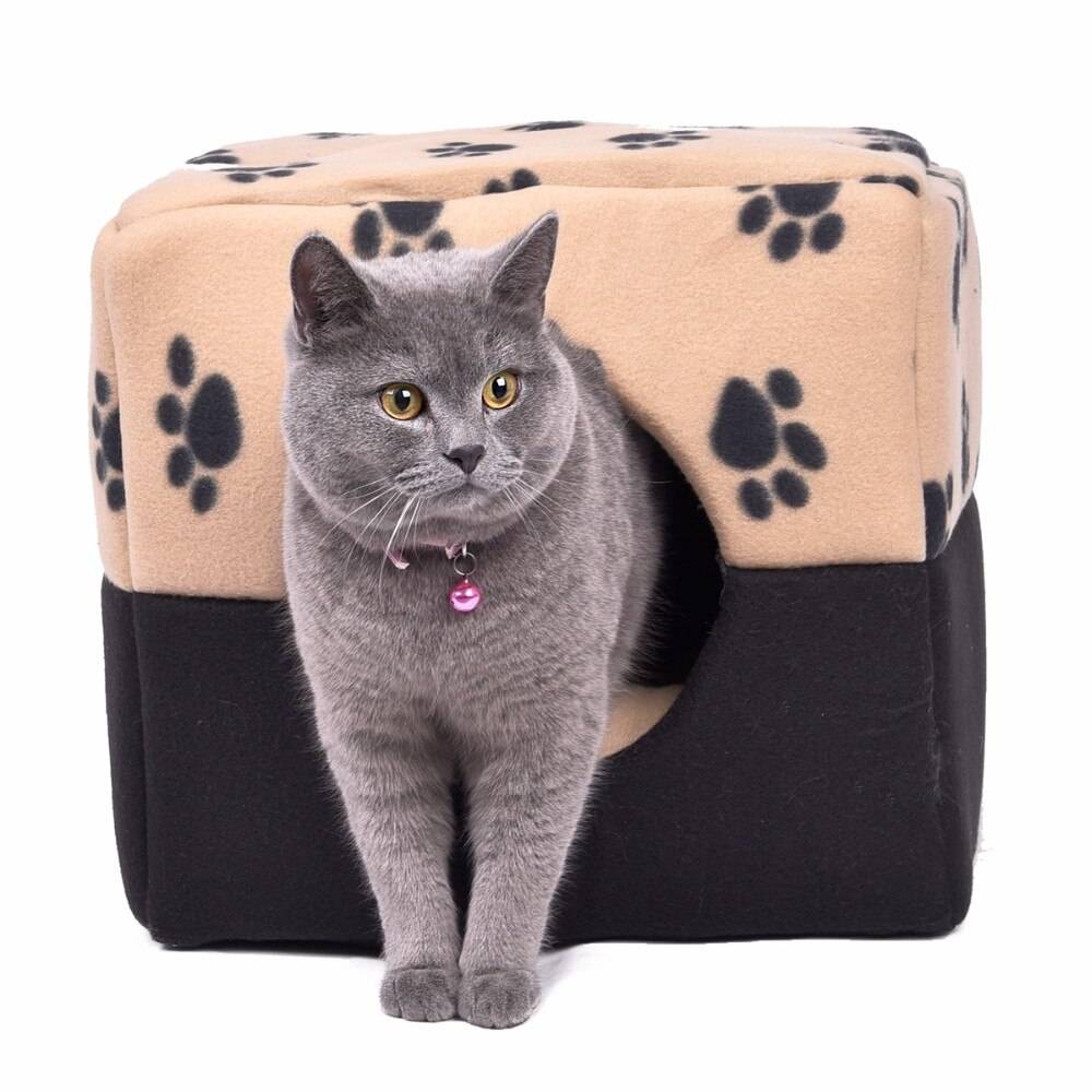 Paws Printed Soft Sleeping Bed for Cats