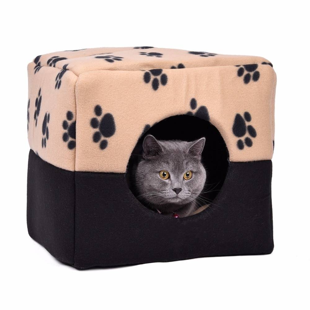 Paws Printed Soft Sleeping Bed for Cats  My Pet World Store