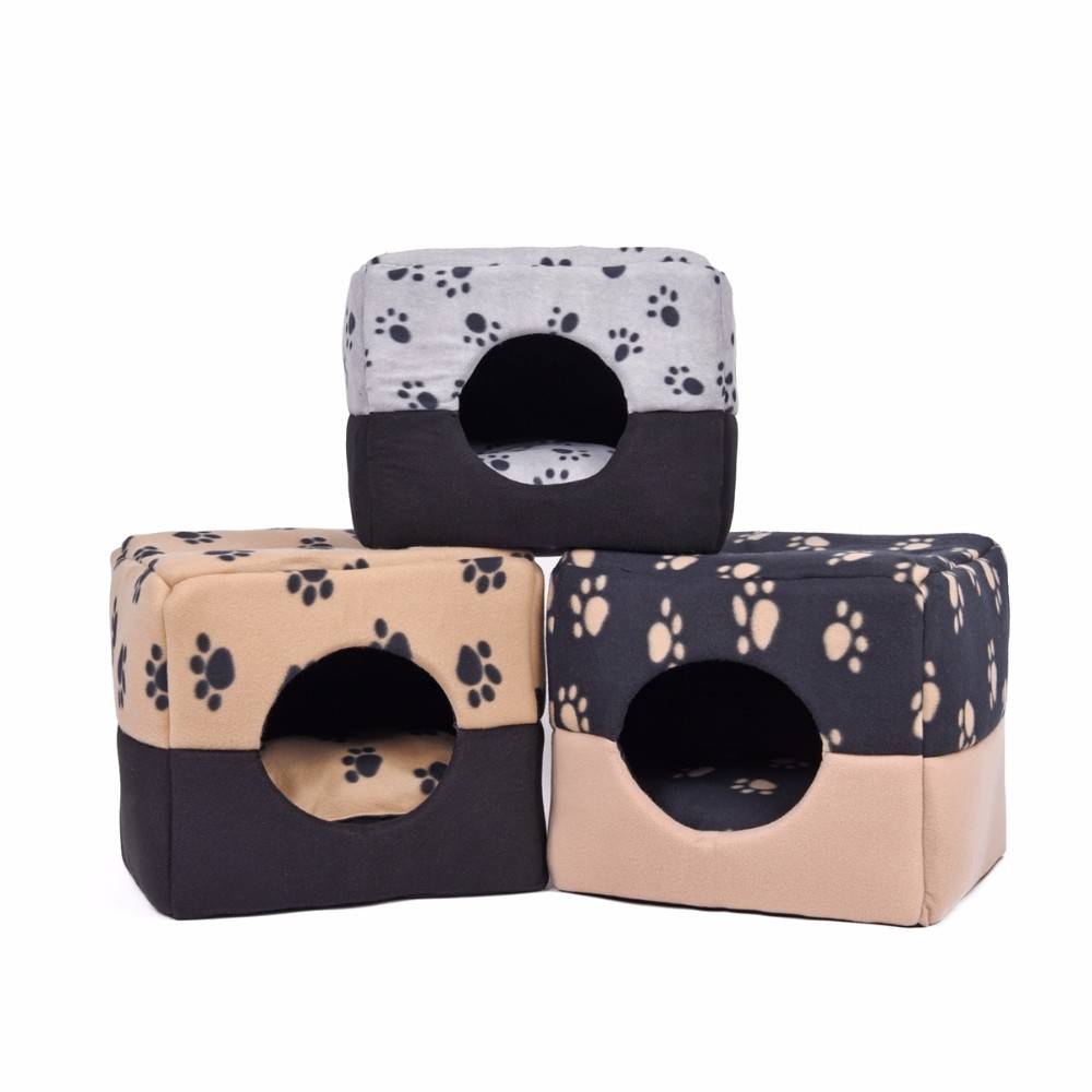Paws Printed Soft Sleeping Bed for Cats