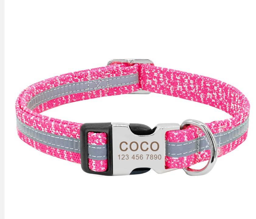 Dog’s Reflective Detail Printed Collar  My Pet World Store