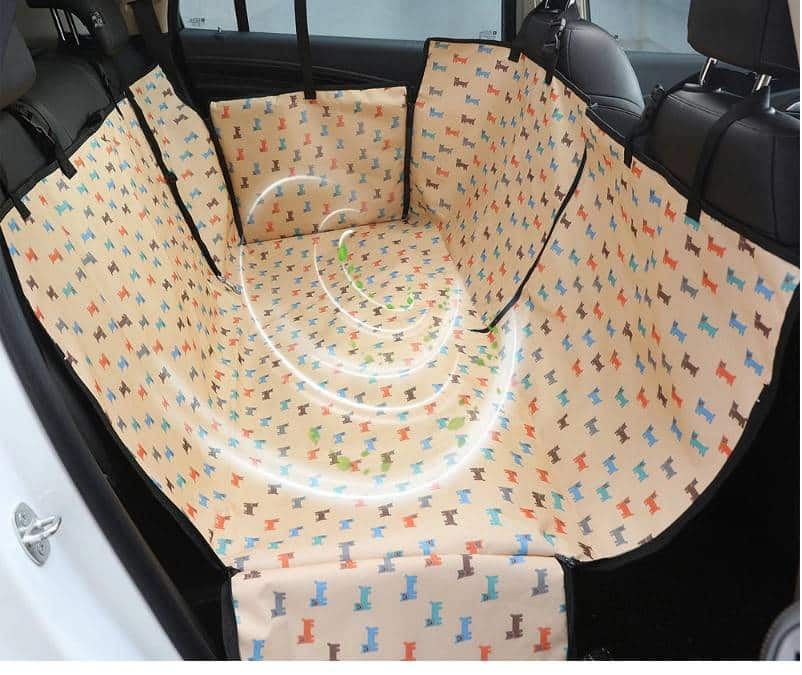 Dog's Printed Oxford Car Seat Cover