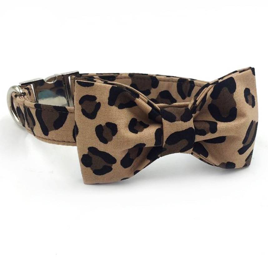 Dog’s Leopard Patterned Collar and Leash Set  My Pet World Store