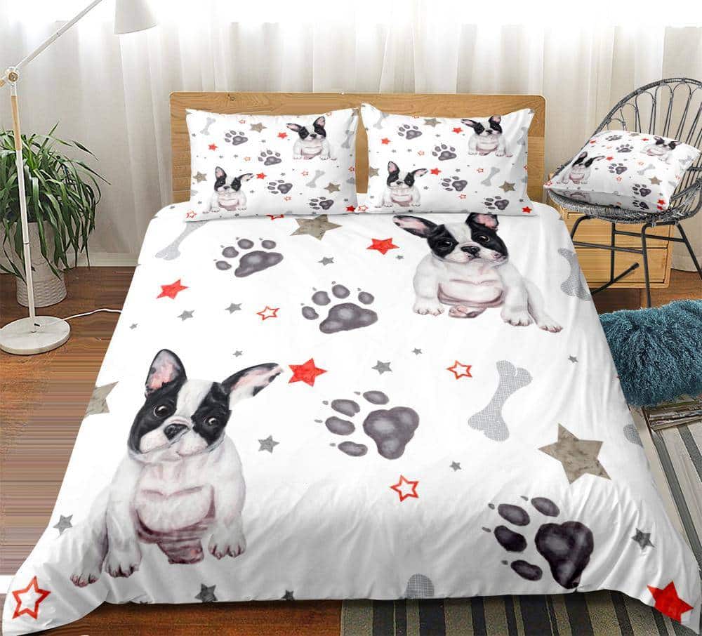 3 Pieces French Bulldog Design Bed Set  My Pet World Store