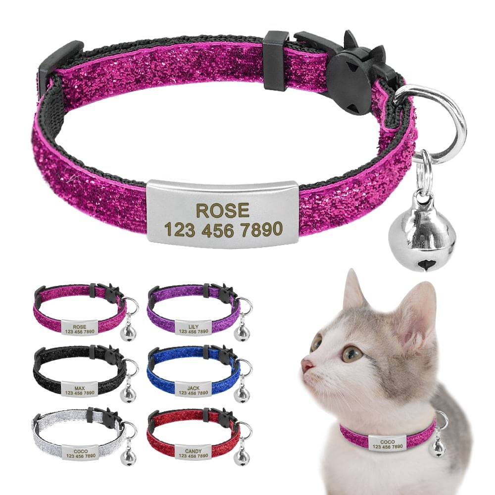Personalized Quick Release Cat ID Tag Collar