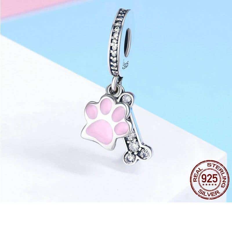 For Pet Fans Jewelry & Watches New Arrivals 925 Sterling Silver Dog Footprint Pendant Charm  My Pet World Store