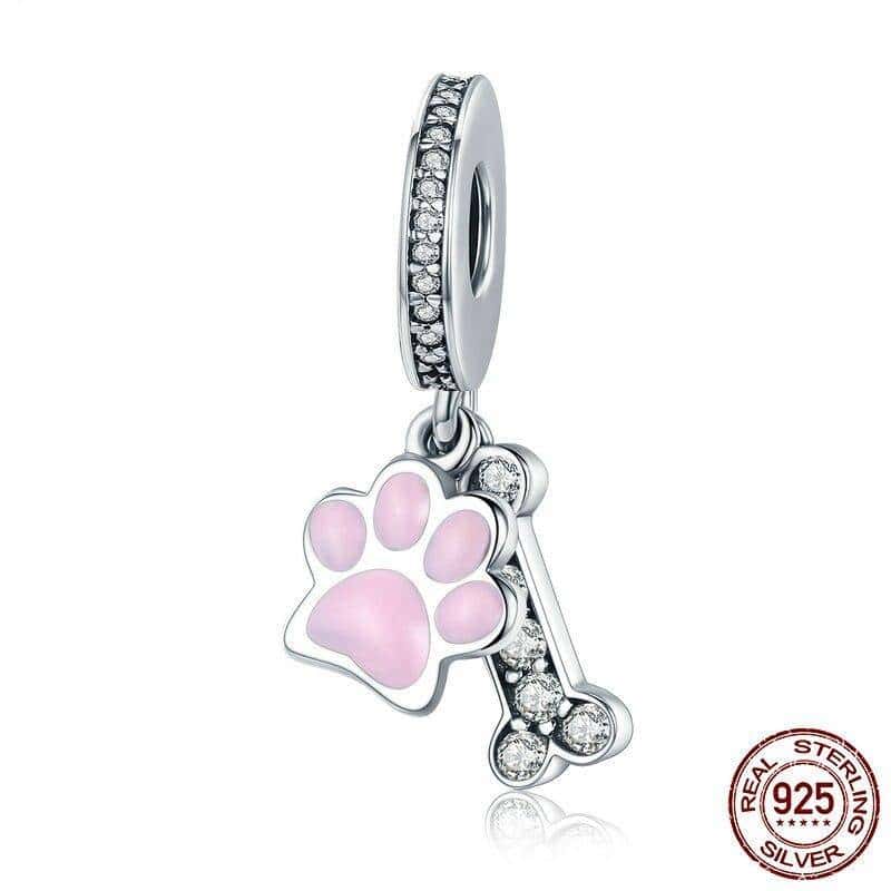 For Pet Fans Jewelry & Watches New Arrivals 925 Sterling Silver Dog Footprint Pendant Charm  My Pet World Store
