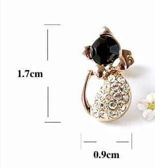 For Pet Fans Jewelry & Watches New Arrivals Cat Shaped Women's Stud Earrings with Rhinestones  My Pet World Store