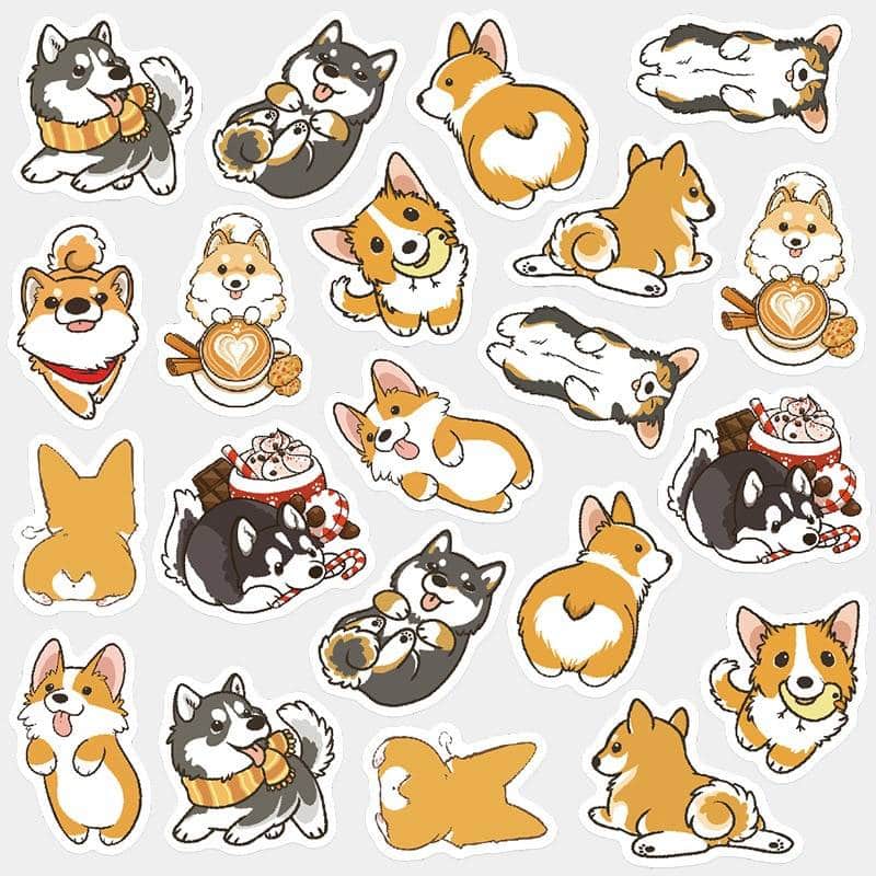 Corgi Dog Decorative Stickers