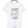 Women's Casual Cat Printed Cotton T-Shirt