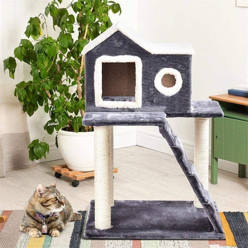 Tower Condo Scratching Ladder Cat Tree