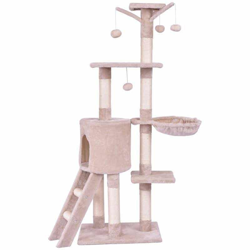 56" Condo Scratching Cats Play Tree Kitten House
