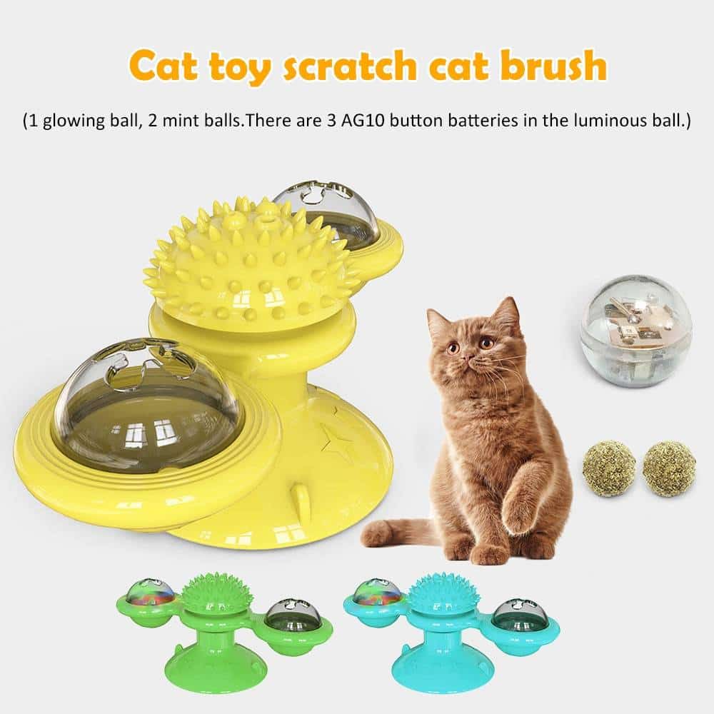 Cats Turntable Interactive Rotatable Windmill Toy