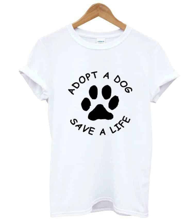 New Arrivals T-shirts, Sweatshirts & Hoodies Adopt A Dog -Save A Life Print Women t-shirt  My Pet World Store