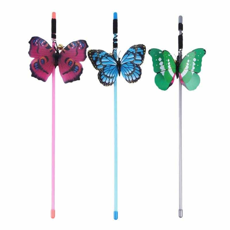 Cats Toys Butterfly Cat Playing Stick  My Pet World Store