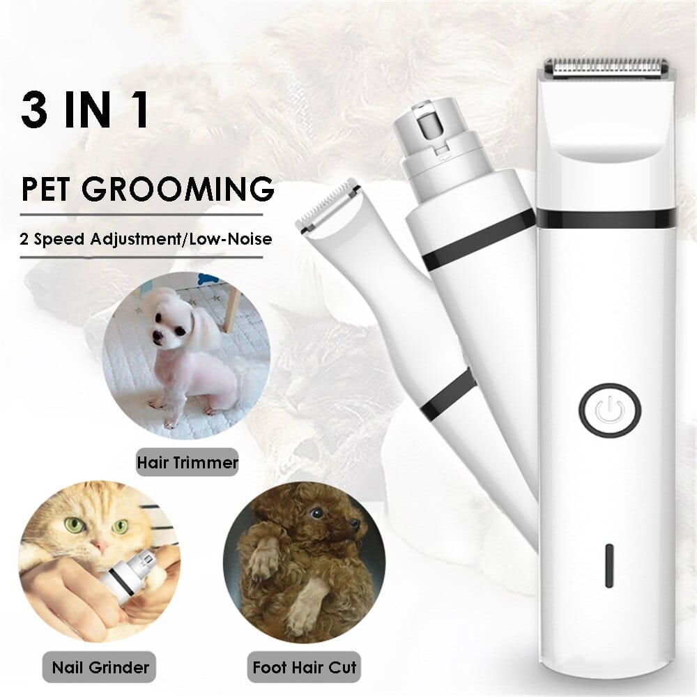 3 IN 1 Pet Grooming Machine Hair Trimmer Nail Grinder and Nail Cutter