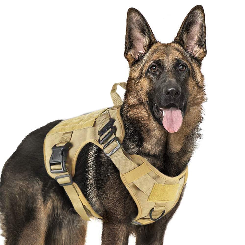Tactical Dog Harness Vest Metal Buckle For Large Dogs