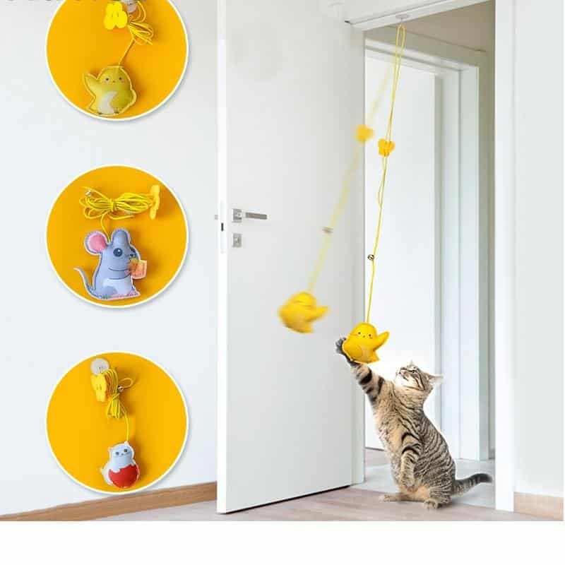 Interactive Hanging Cat Toy Simulation