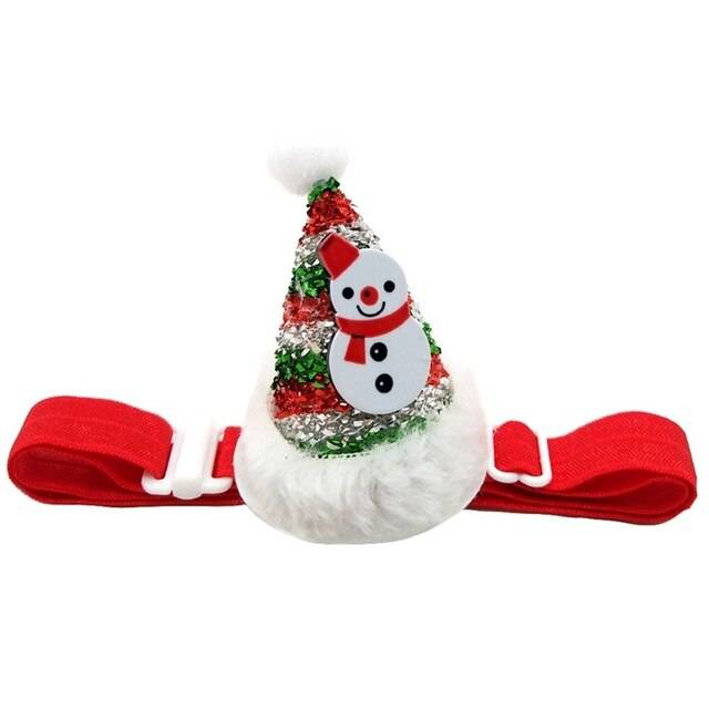 Christmas Pet Caps Cone Hat With Adjustable Strap